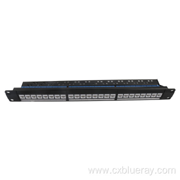 fully loaded 24port rack non shielded patch panel